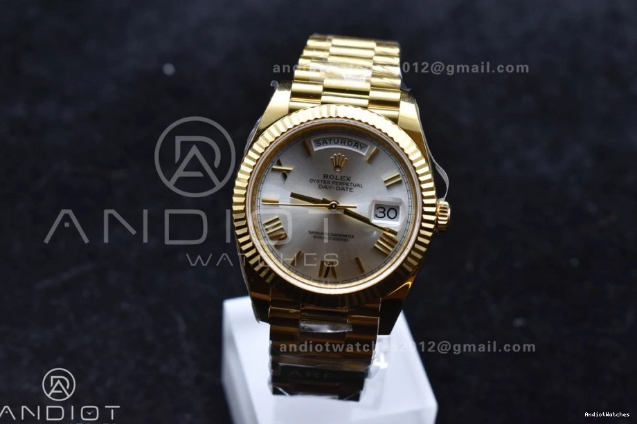 664 228238 Bracelet Dial VR3255 Edition (Gain ZeroBulk President 1:1 Date YG Best Silver ARF On Day Weight) Roman 40 0320
